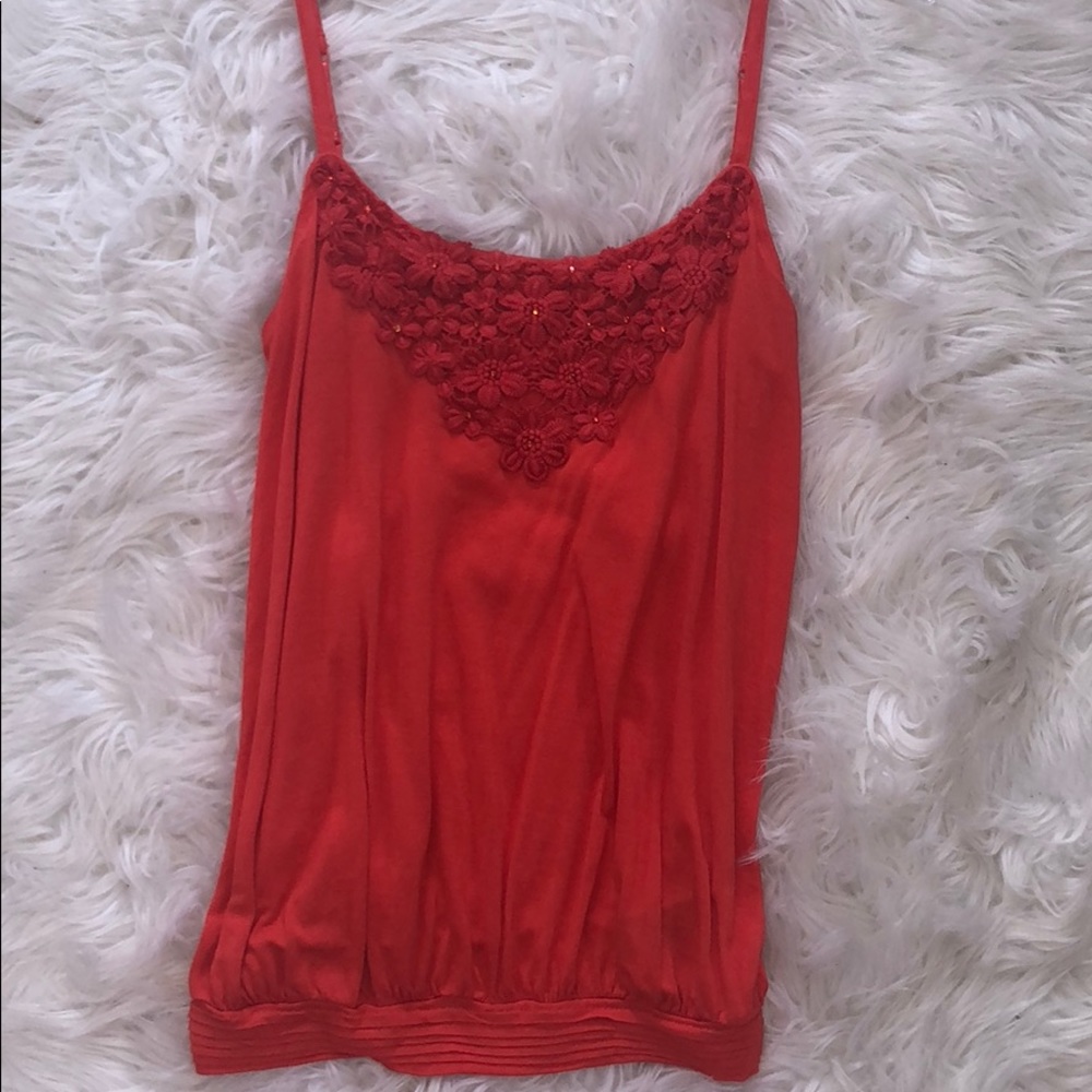 Coral flower flowy tank